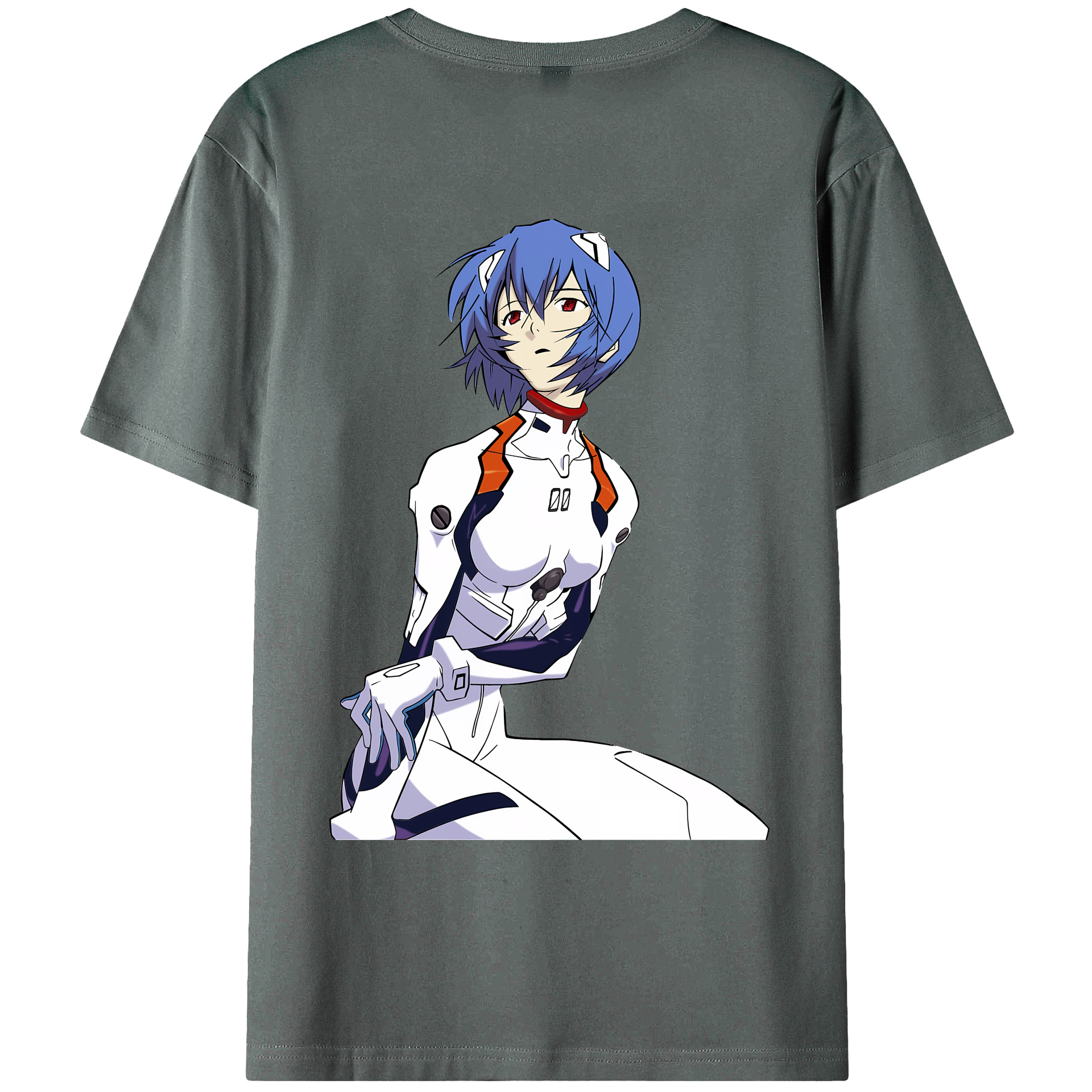 （画像用） EVA 新世紀エヴァンゲリオン 綿100％ メンズ半袖Tシャツ（バックプリント） 通気性
